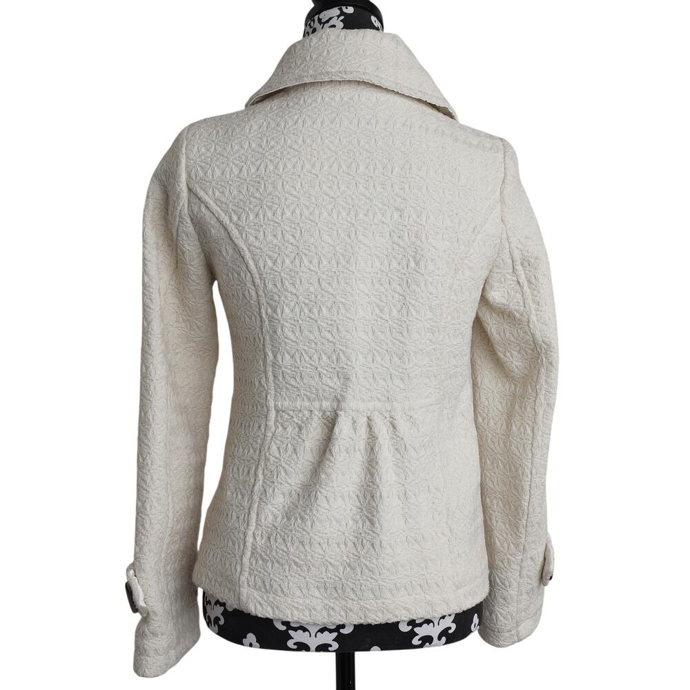 Women's Cream Preppy Twee Charlotte Russe Lined Button Up Jacket - S - Picture 2 of 11